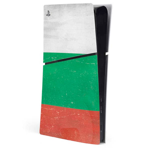 Bulgarian Flag Distressed PS5 Slim Digital Edition Console Skin